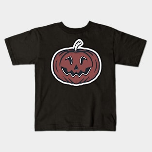 Funny Pumpkin Halloween Illustration Kids T-Shirt